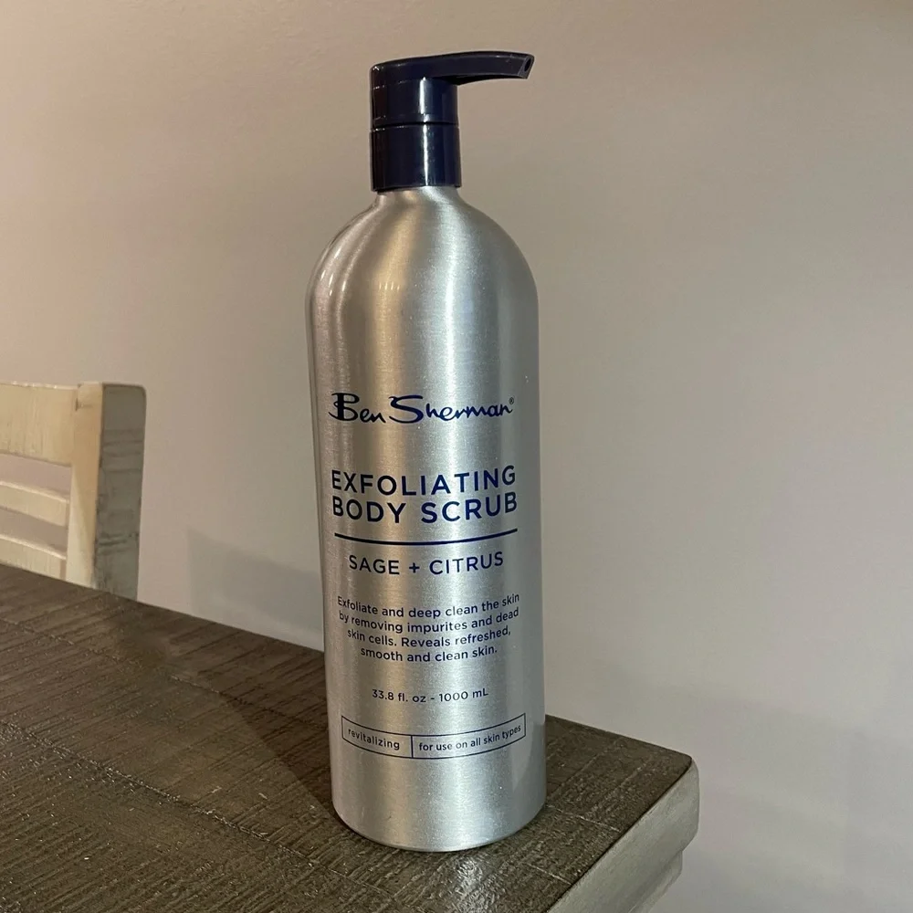 Ben Sherman Large 33.8 oz Exfoliating Body Scrub,  Sage + Citrus